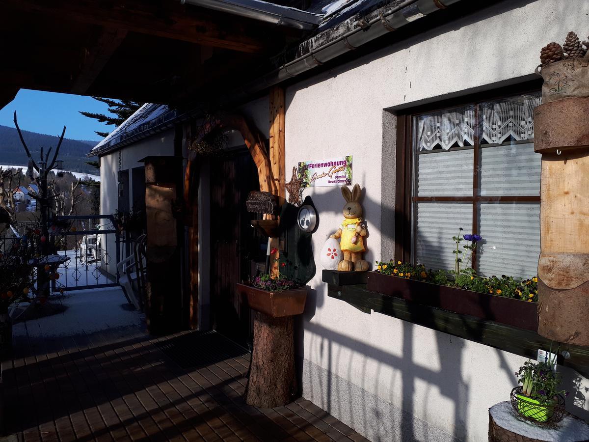 Ferienwohnung Aronia Garten Oberwiesenthal Exteriör bild